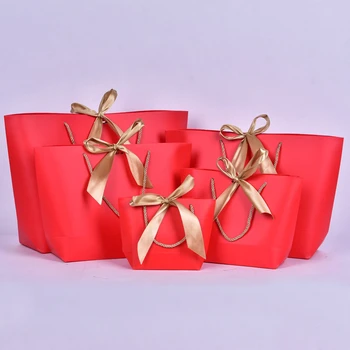 

Large Size Gold Present Box For Pajamas Clothes Books Packaging Gold Handle Paper Box Bags Kraft Paper Gift Bag With Handles Dec