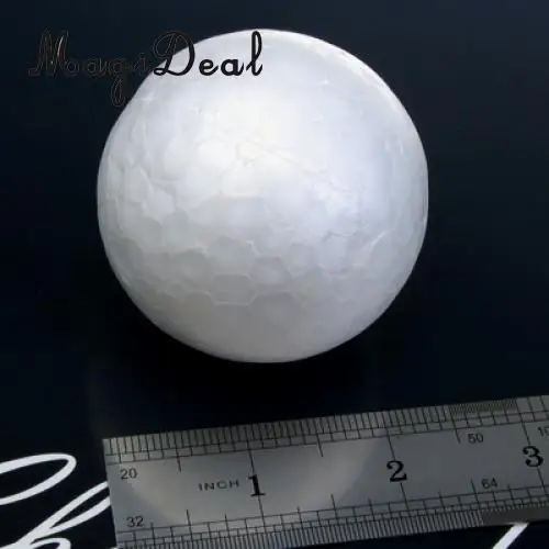 MagiDeal 10 x 6cm White Modelling Craft Polystyrene Foam Ball Sphere  Modelling Polystyrene Styrofoam Foam Ball For Supplies