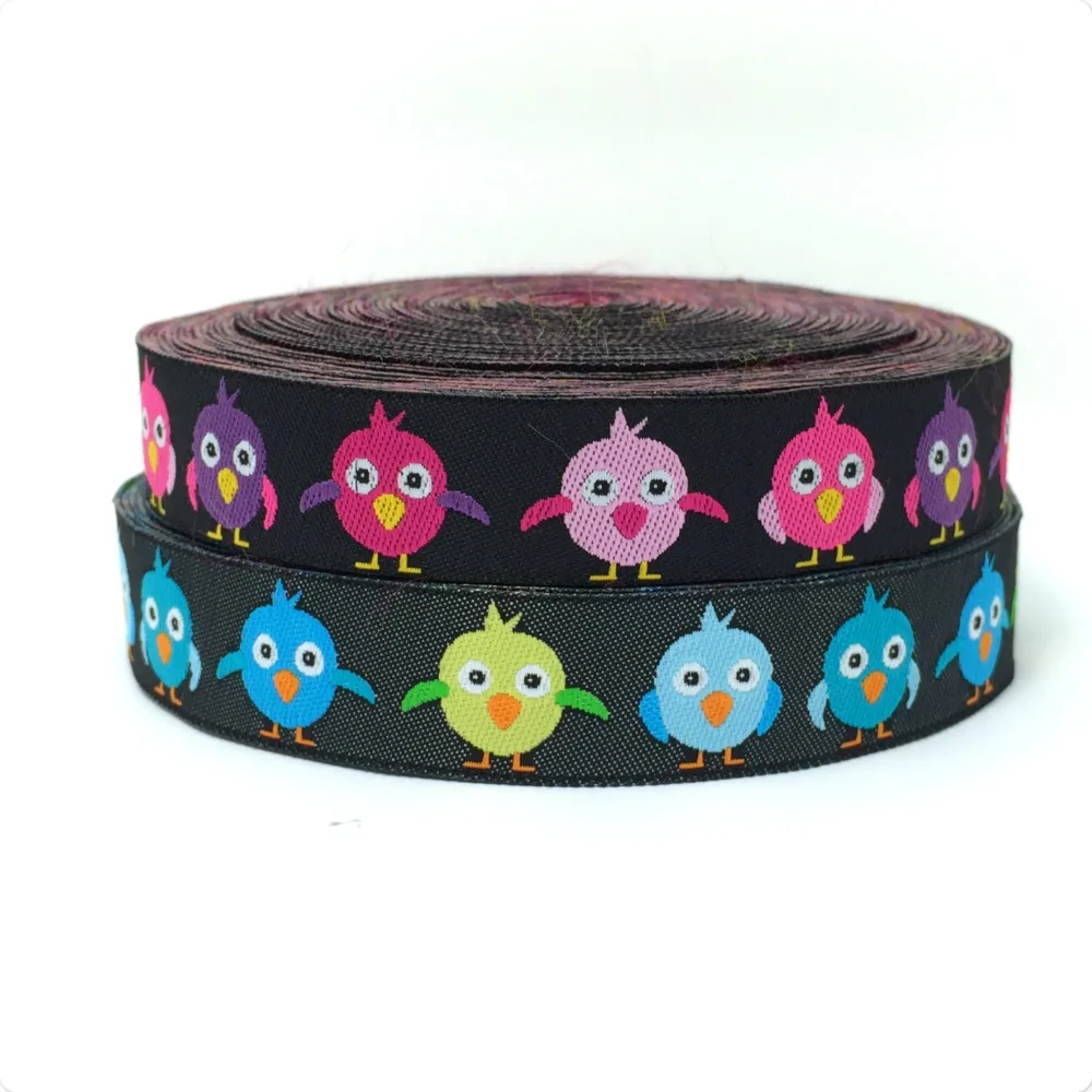 

Zakka handmade accessories ribbon laciness Jacquard Ribbon with sadly fat bird width 5/8" 1.6 CM 10yards/lot