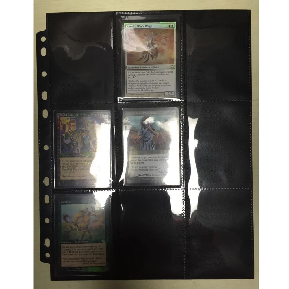 

50pages 2 Sides 9 Pockets/Side 18pockets/page Board game cards page trading card protector for Magic Trading Cards Pages