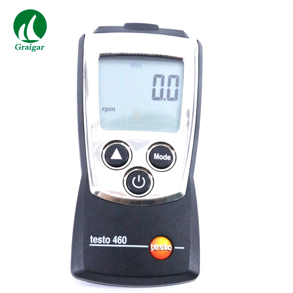 

Testo 460 Digital Tachometer Optical RPM Measurement with LED Sighting