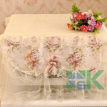 Романтический пасторальный Стиль Цветочный Принт Крышка для микроволновой печи кружево Пылезащитная Крышка для кухни домашний декор