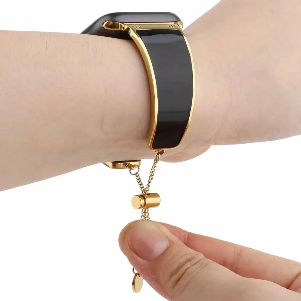 Ремешок для iwatch 38 мм полосы 42 44 40 Золотой браслет Apple Watch нержавеющая сталь серии 4 3