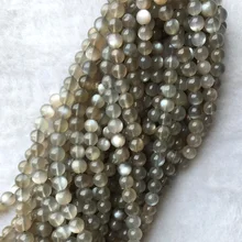 Настоящие натуральные черные лунные камни вспышки света круглые драгоценные камни россыпью шарики 6 мм 8 мм 10 мм 12 мм 1" 05602