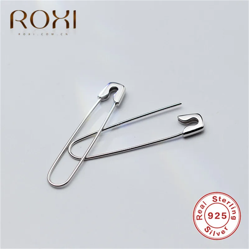 Серьги ROXI из чистого 925 пробы серебра для женщин, свадебные ювелирные изделия, модная серьга-гвоздик для пирсинга, маленькие серьги, кольцо для ушей