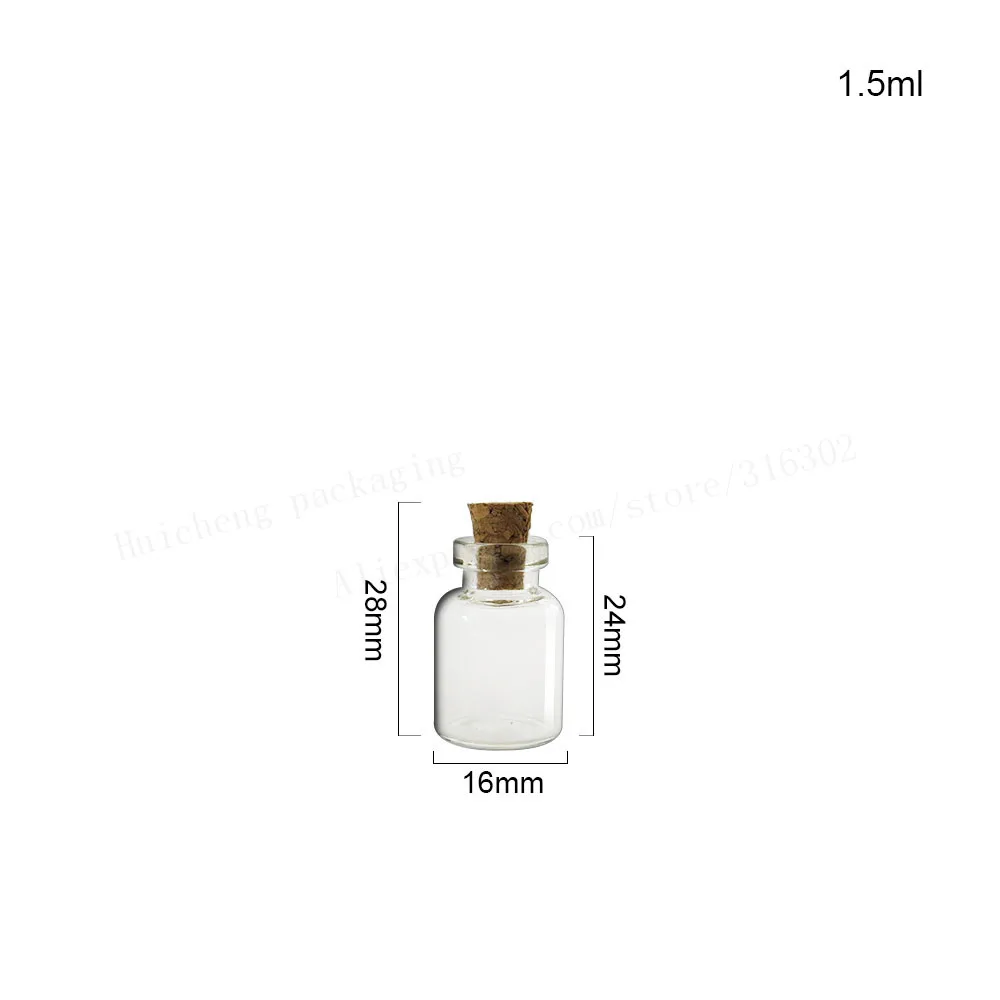 500x1,5 мл 2 мл 5 мл маленькие Стекло бутылка с пробкой 1.5cc образцы стеклянных флаконов Miini Стекло пластиковые контейнеры