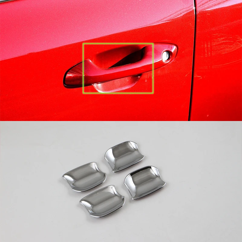 

Car Accessories Exterior Decoration 4pcs ABS Chrome Door Handle Bowl Cover Trim For Kia K2/Rio 2017 Car Styling