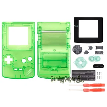 

Clear Green Full Housing Shell Buttons with Screen Len for Gameboy Color - GBC013
