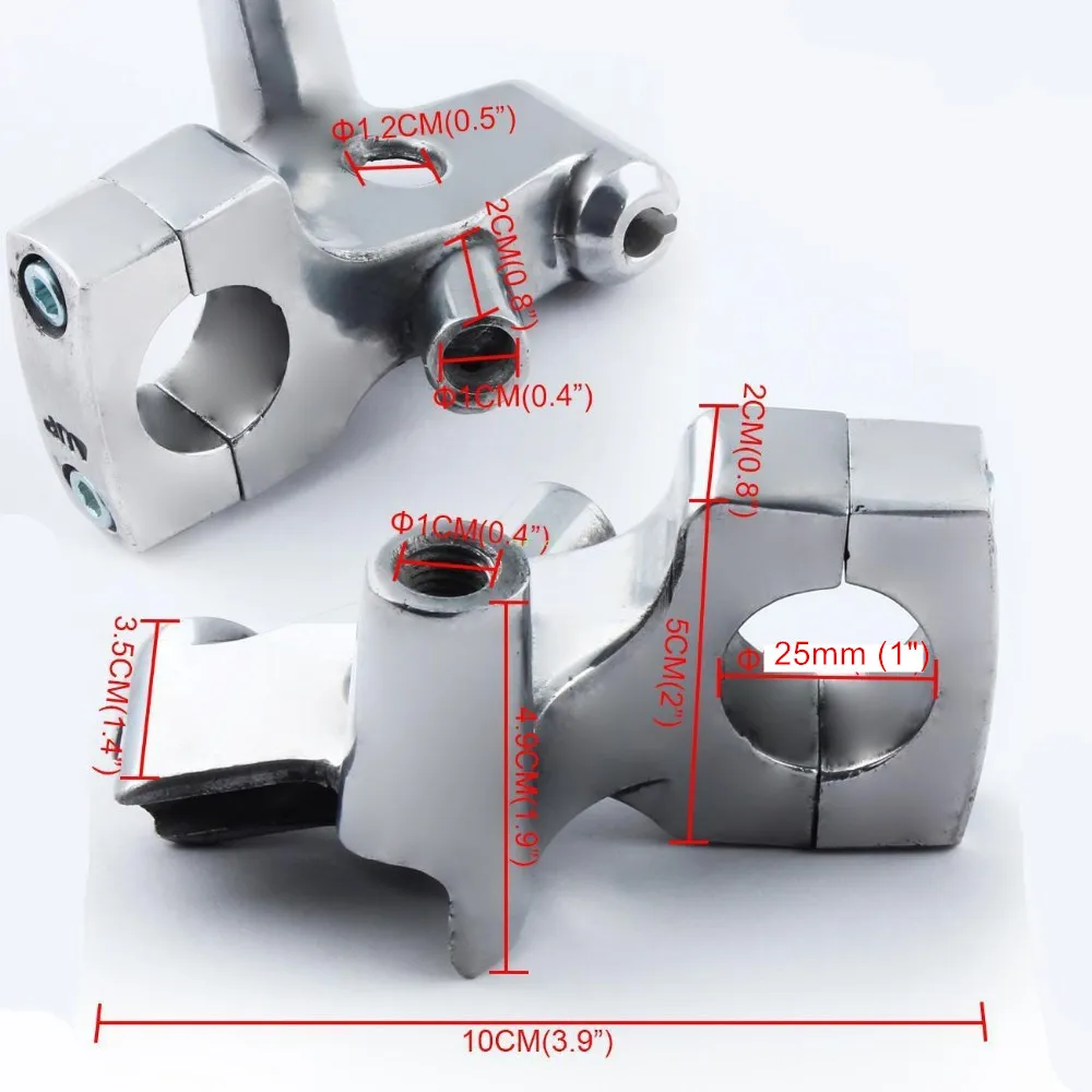 Универсальный 25 мм руль мотоцикла держатель сцепления мотоцикл зеркало крепление для Honda Shadow 400 750 Steed 400 600 Magna 250 750