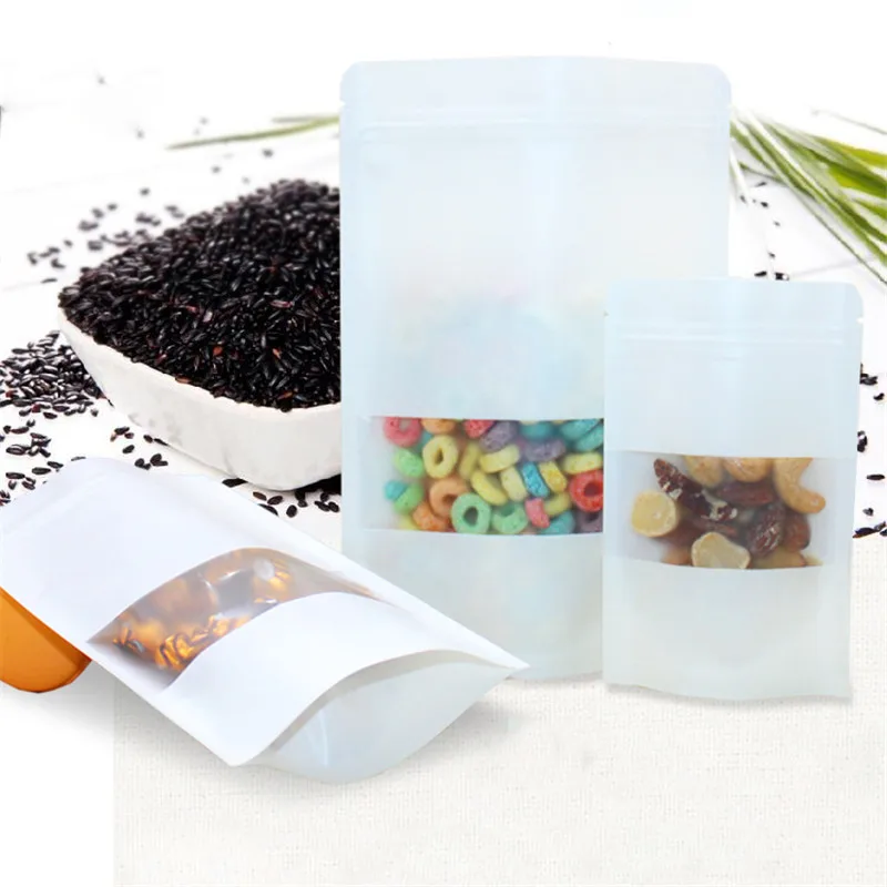 100pcs/lot Size 3 size self sealing white thickened plastic bag dried