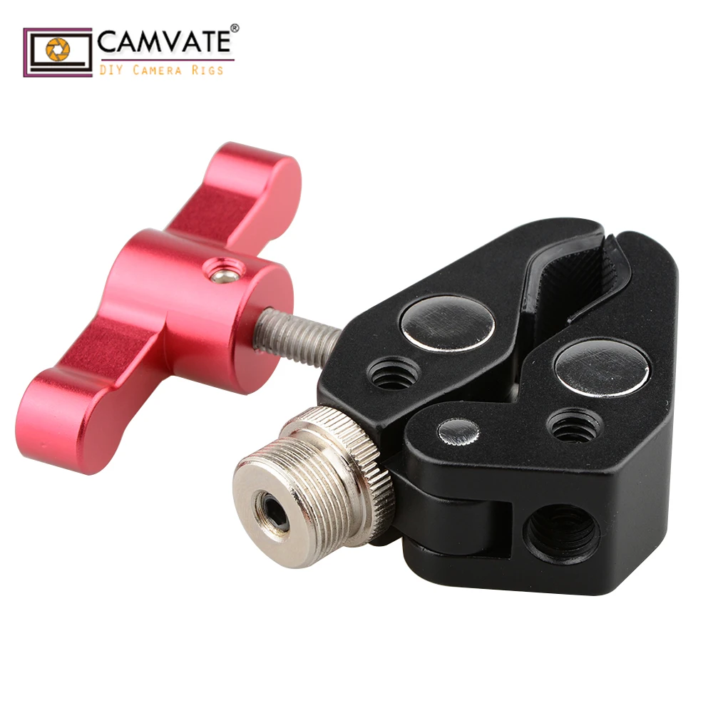 CAMVATE Супер Зажим краб плоскогубцы клип с 1/4 &quotдо 5/8&quot конверсионный винт (красная
