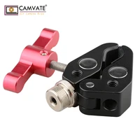 4 screw camera CAMVATE Super Clamp Crab Pliers Clip with 1/4" to 5/8" Convertion Screw (Red T-handle)  C1673 camera photography accessories (5)