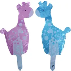 10 шт./лот мини воздушный шар "Жираф" животных милые детские гелия в честь день рождения наборы; детский душ украшения надувные клипсы для