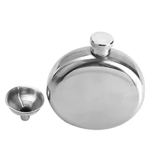 5oz Mirror Polished Stainless Portable Liquor Wine Hip Flask with Funnel HG99