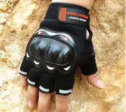 Мотоциклетные перчатки гоночные перчатки черные цветные точечные перчатки половина пальцев перчатки Бесплатная доставка