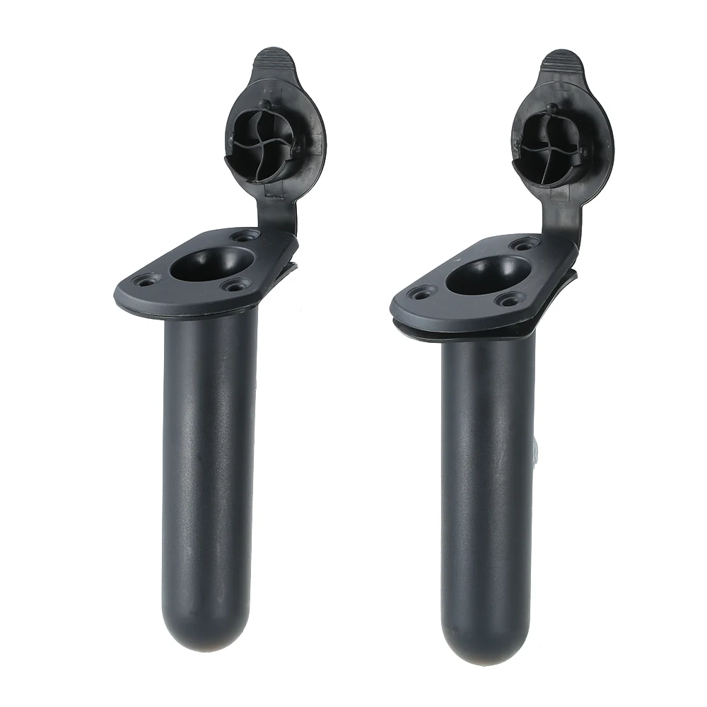 2 PCS Flush Mount Fishing Boat Rod Holder Bracket With Cap Cover Kayak