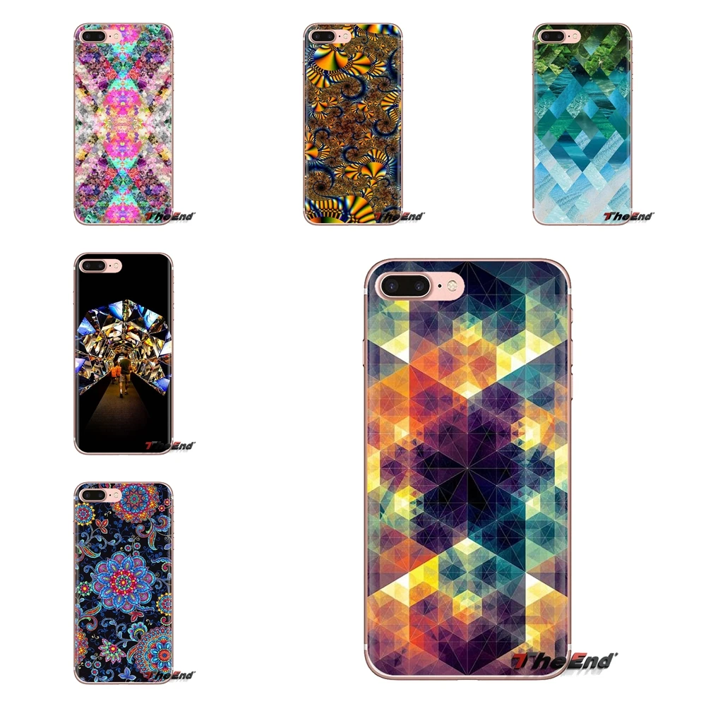 Прозрачный ТПУ корпус для iPod Touch Apple iPhone 4 4S 5 5S SE 5C 6 6S 7 8 X XR XS Plus MAX калейдоскоп
