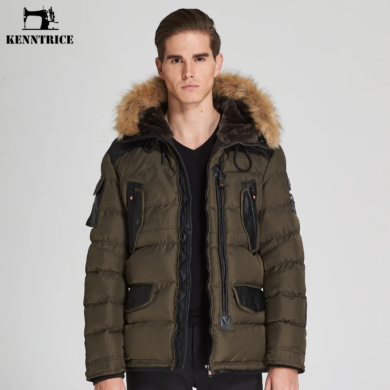 Kenntrice Winter Coat Men Motorcycle Jacket Men Padded