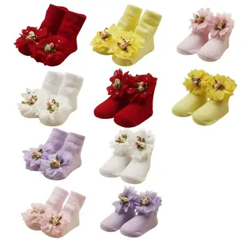 

1 Pair Lovely Cartoon Baby Kids Unisex Comfortable Floral Cute Cotton Sock Slippers Warm Ankle Toddler animal infant Soft Socks