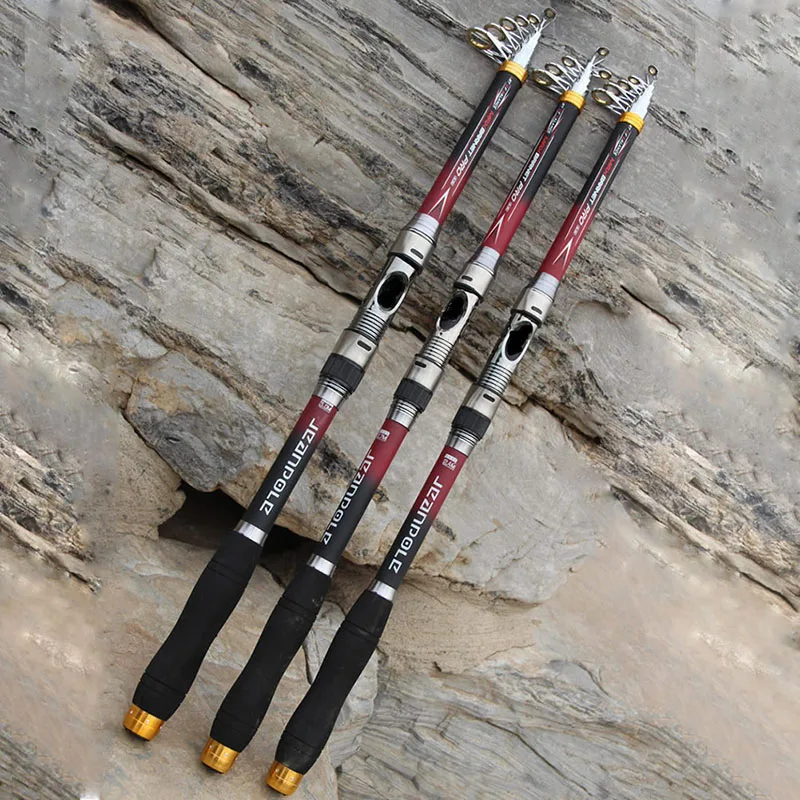 

1Pc 2.1~3.6m Superhard Carbon Fiber Telescopic Fishing Rod Spinning Pole Travel