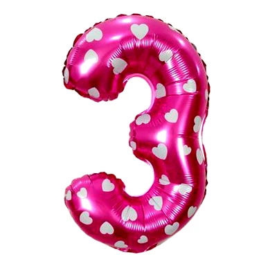 32 дюймов розовый и голубой номер фольги шары цифры баллоны с гелием День рождения украшения Воздушные шары Globos cumpleanos infantiles - Цвет: Pink 3