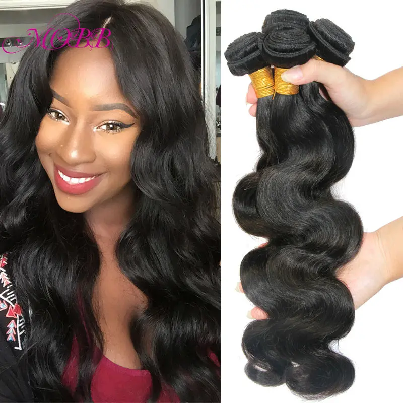 Brazilian Virgin Hair Body Wave 4 Bundles Human Hair Weave MOBB Hair Products Unprocessed Virgin Brazilian Body Wave Hair Weft