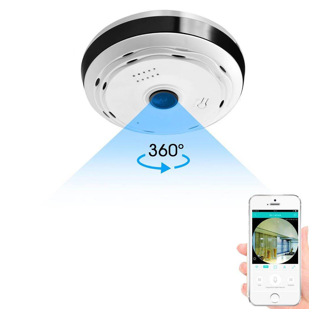 FREDI ip-камера «рыбий глаз», WiFi, 960 P, HD 1.3MP, 360 градусов, панорамная беспроводная домашняя камера видеонаблюдения, ИК камера ночного видения, ip-камера