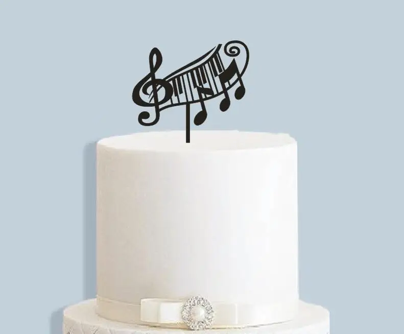 

Musical Theme Wedding Birthday Party Cake Decoration Wooden/Acrylic Cut Cake Topper for Birthday Decors Wedding Favor Supplies
