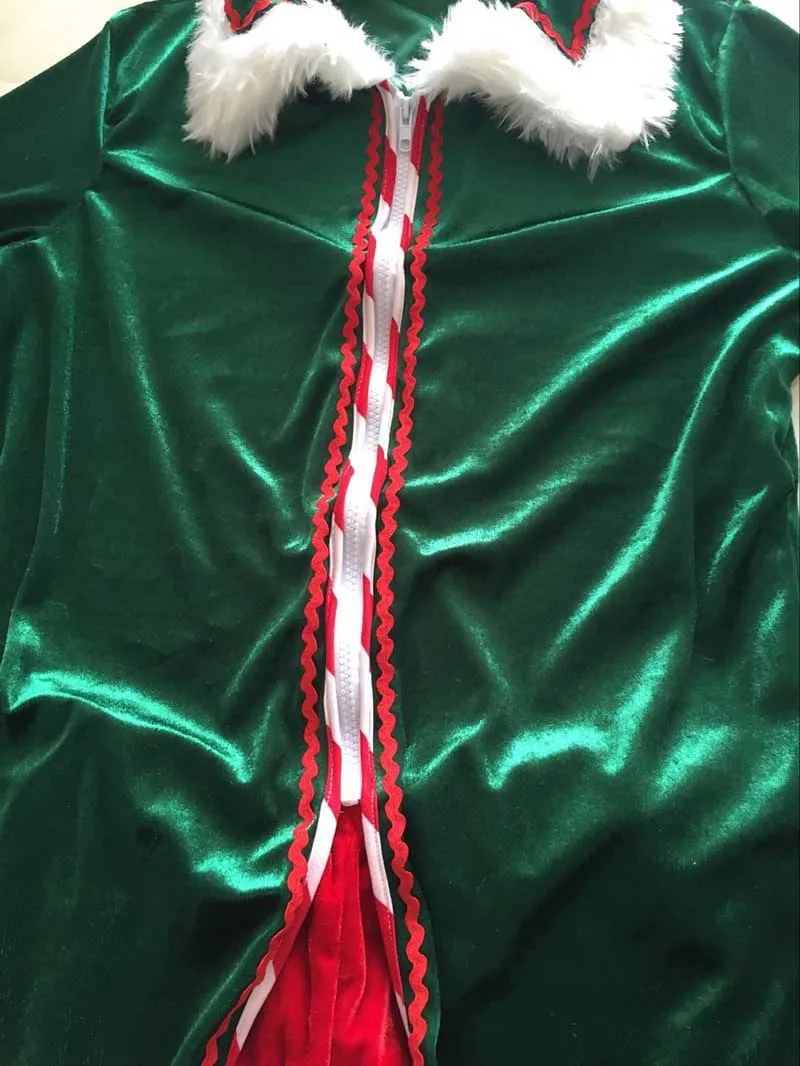 Взрослые Пары Рождество эльфийский костюм зеленый эльф косплей костюм Санта-Клаус рождественские вечерние платья для женщин мужчин плюс размер 2XL