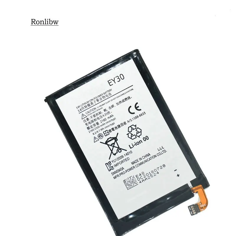 Аккумулятор Ronlibw EY30 SNN5945A 2160 мАч Сменный аккумулятор для Motorola Moto X 2nd X2 XT1092