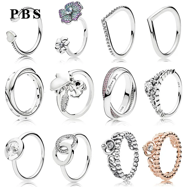 

PBS 100% Pure Silver Original Copy High Quality 1:1 Exquisite Crown Rings With Logo Free Of Charge Wholesale Manufacturers