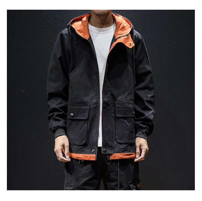 Army Green Trench Coat Men Korean Style Fashion Clothing Male Hooded Trench Coat Jacket Mens  (20)