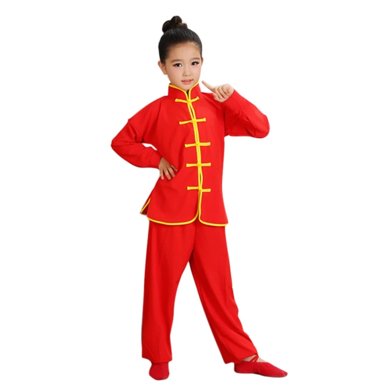 New Wushu Costume Children Chinese Traditional Clothing Kids Martial Arts Uniform Kung Fu Suit Girls Boys Stage Performance Set