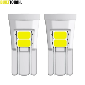 

Xukey 2pcs T10 W5W 194 168 Car Led Ceramic Side Light Interior Dome Parker Tail Clearance Trunk Lamp Xenon White 6SMD-5630 3W