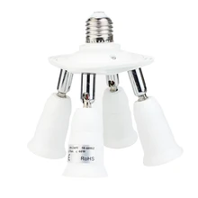 1/3/4/5 в 1 светильник-разветвитель на две базы гибкий расширенный E27 адаптер конвертер держатель Стандартный для Светодиодный круглые светодиодные лампы