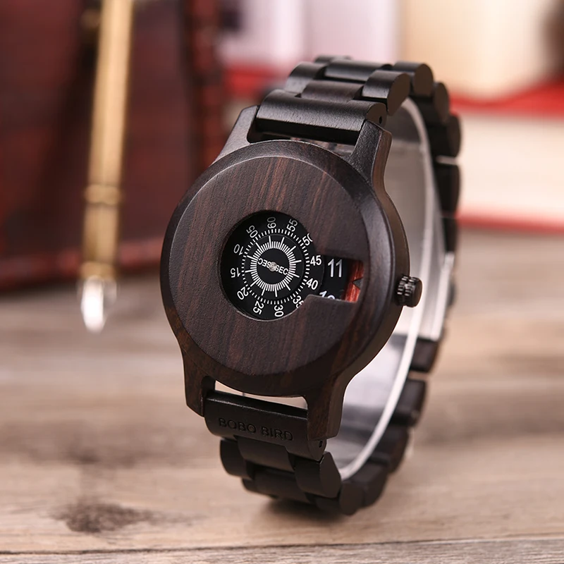 BOBO BIRD Men Watch Elegant Wood Watches Unique Fashion Design Idea Gifts Custom Clock Dropshipping C-eR26