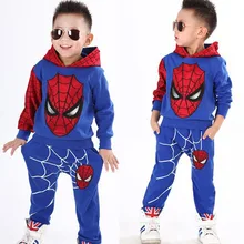 Samgami Baby с изображением Человека-паука из комиксов Marvel; Детские Детский костюм костюмы 2 шт. в комплекте носить спортивные Костюмы куртка+ комплект со штанами