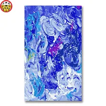 Картина по номерам художественная краска по номеру масляная краска абстрактная коллекция креативные друзья галерея домашняя голубая вода волна абстрактное масло