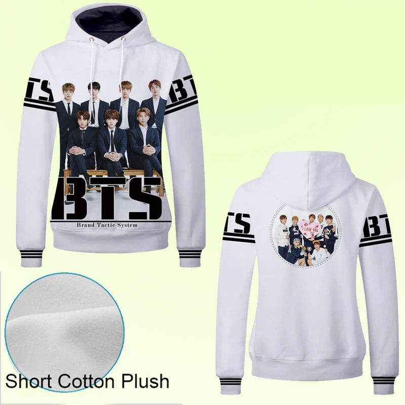 2019 BTS 3D Men Plus Thick Cotton Hoodies Sweatshirt Cute BTS Hoodie No Hero Academia Printed Hoodie for Kids Boys Fans