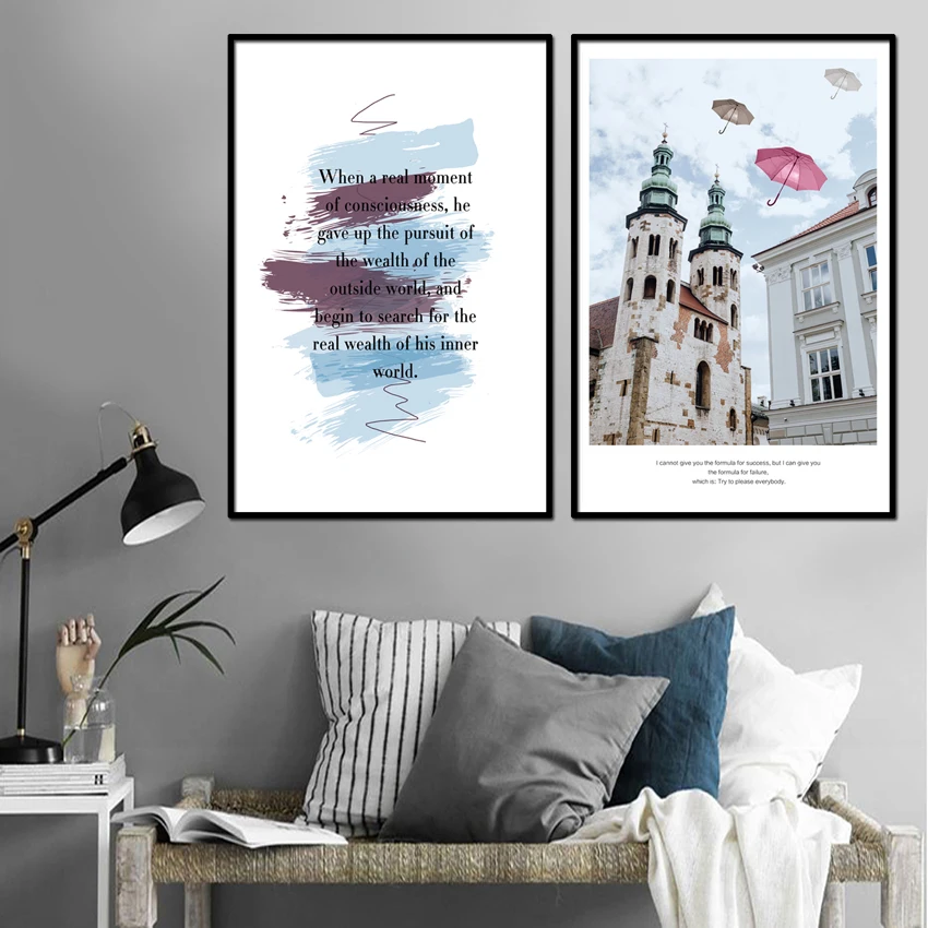 

Posters and print-wall art PVC stickers adorn the Nordic living room FA777