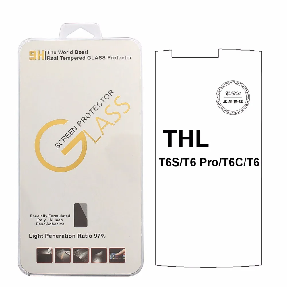 

For THL T6 Pro T6S T6C / W200/T9 pro/t7/ t9 plus/2015A Tempered Glass 9H 2.5D High Quality Protector Filmfree white edge liquid