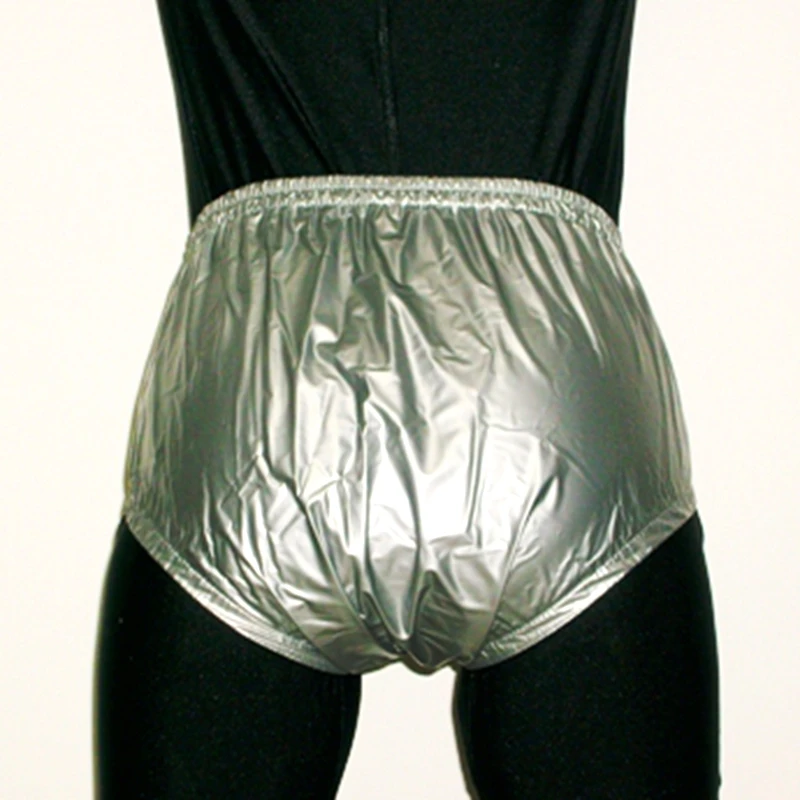 Incontinence Pants 2PCS Pull on plastic pants underwear men boxers shorts men pvc incontinence shorts