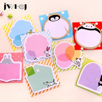 

2 pcs/lot 30 sheets Round animals Kawaii ememo pad paper sticky notes post notepad stationery papeleria school supplies