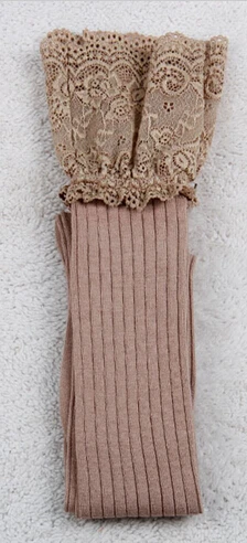Для женщин Вязание кружевное Хлопковое платье с голенищем выше колена, чулки, колготки обтягивающие высокое качество - Цвет: Хаки