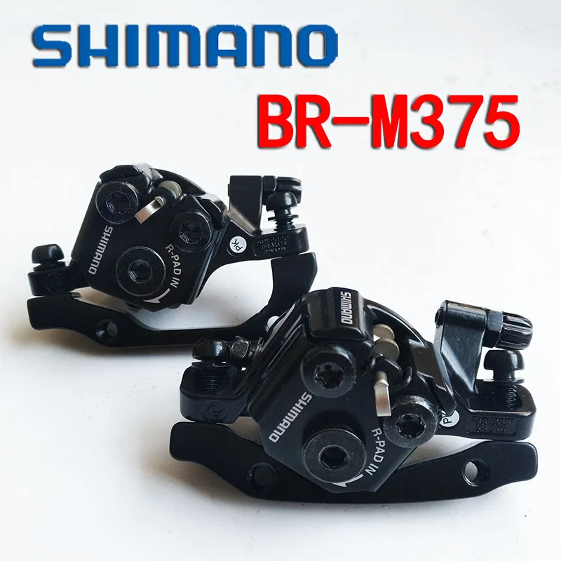 1 Pair Shimano BR-M375 Mechanical Disc Brake Caliper Set Front/&Rear+Rotors Disc