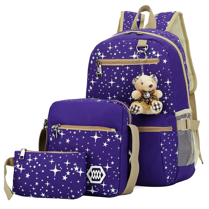 FREE SHIPPING Women Backpack With Bear high quality School Bags For Preppy Girls Cute Backpacks For