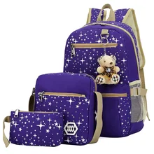 FREE SHIPPING Women Backpack With Bear high quality School Bags For Preppy Girls Cute Backpacks For