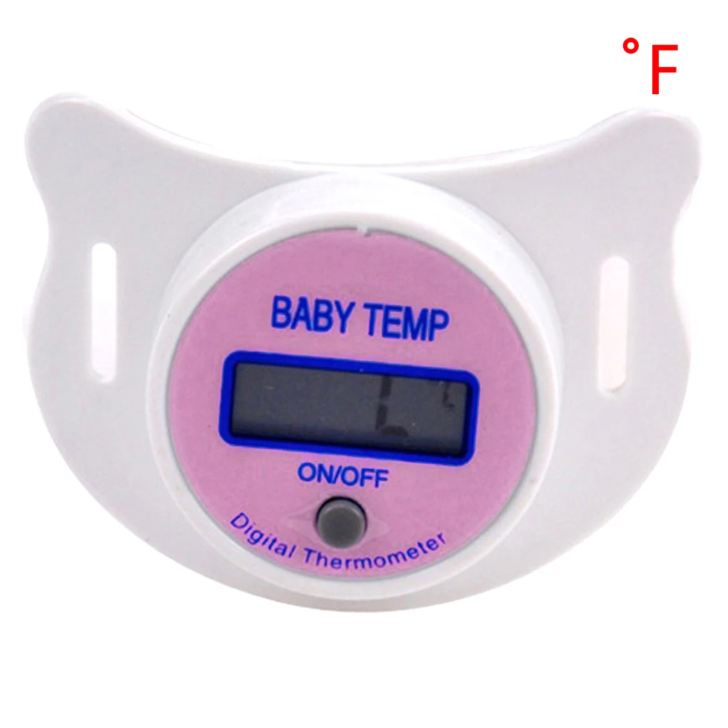 Детская Соска-термометр медицинский силиконовый соска ЖК Цифровой Детский термометр здоровье обеспечение безопасности термометр для детей - Цвет: Pink Fahrenheit