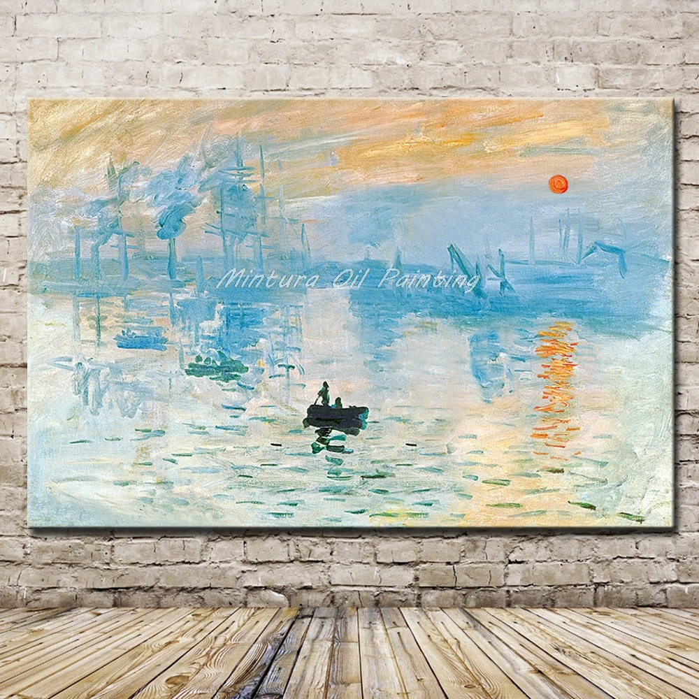 Arthyx Искусство Большой размер Ручная роспись Impression Lake пейзаж масляная живопись на