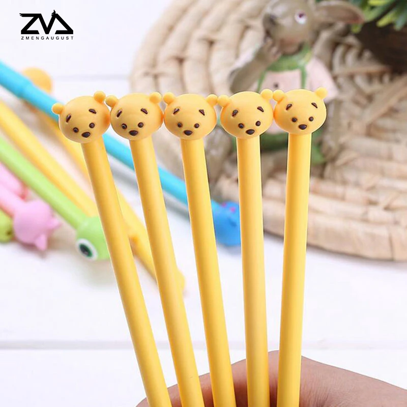 

2 pcs/lot Creative cartoon Cute bear gel pen cute Neutral pen canetas material escolar kawaii office school stationery